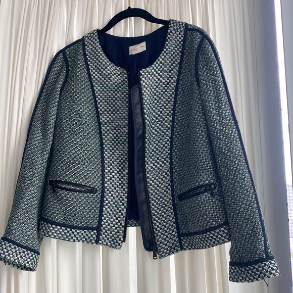 Club Monaco - size 8 - beautiful green fabric blazer - Picture 3 of 4